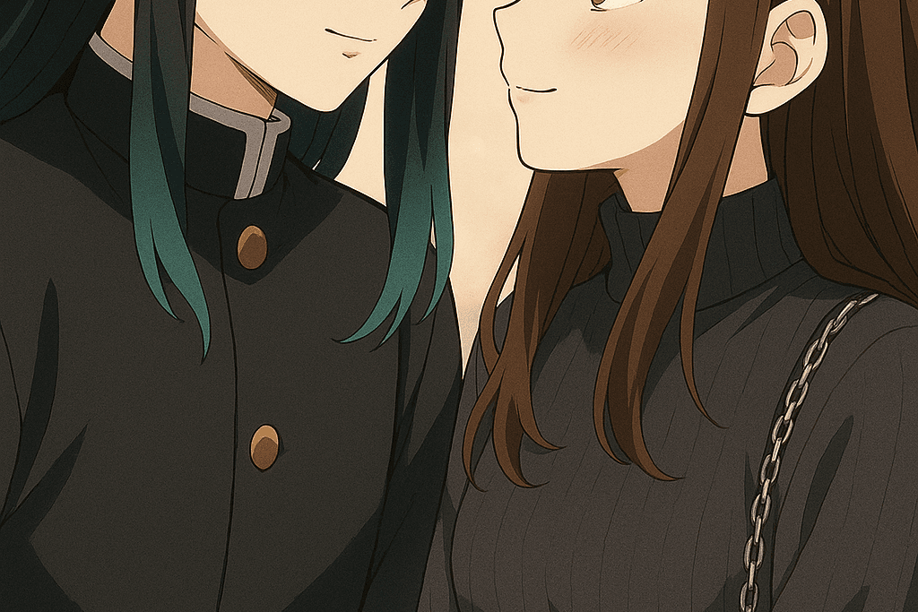 時透無一郎と霧の滝壺で突然のキス